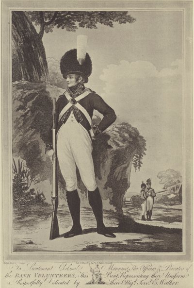 Voluntario del Banco, 1804 de Peltro William Tomkins